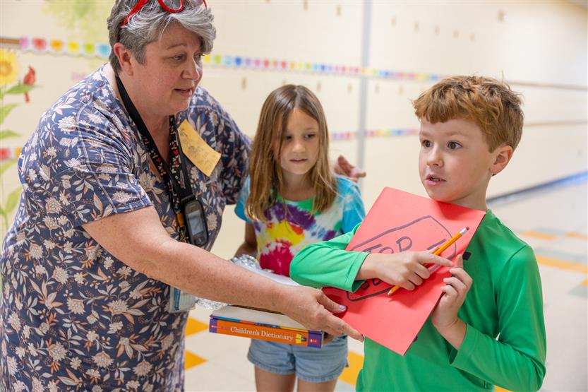 Students learn about friction